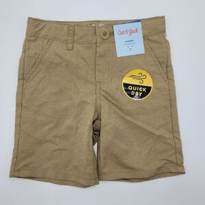 Cat & Jack Shorts Khaki Sport Golf Uniform Adjustable Waistband Size 5T NEW